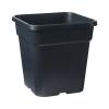 VASO QUADRATO IN PLASTICA NERO PIÙ RESISTENTE - 25X25X25.5 - 11 LITRI