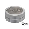 PARADISE SEEDS - GRINDER  3D LOGO SILVER 50 MM 2 PIECES