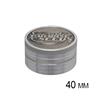 PARADISE SEEDS - GRINDER  3D LOGO SILVER 40 MM 2 PIECES