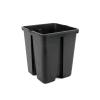 VASO QUADRATO CON COSTOLATURA ANTISPIRALIZZAZIONE 18X18X23 - 6.5L